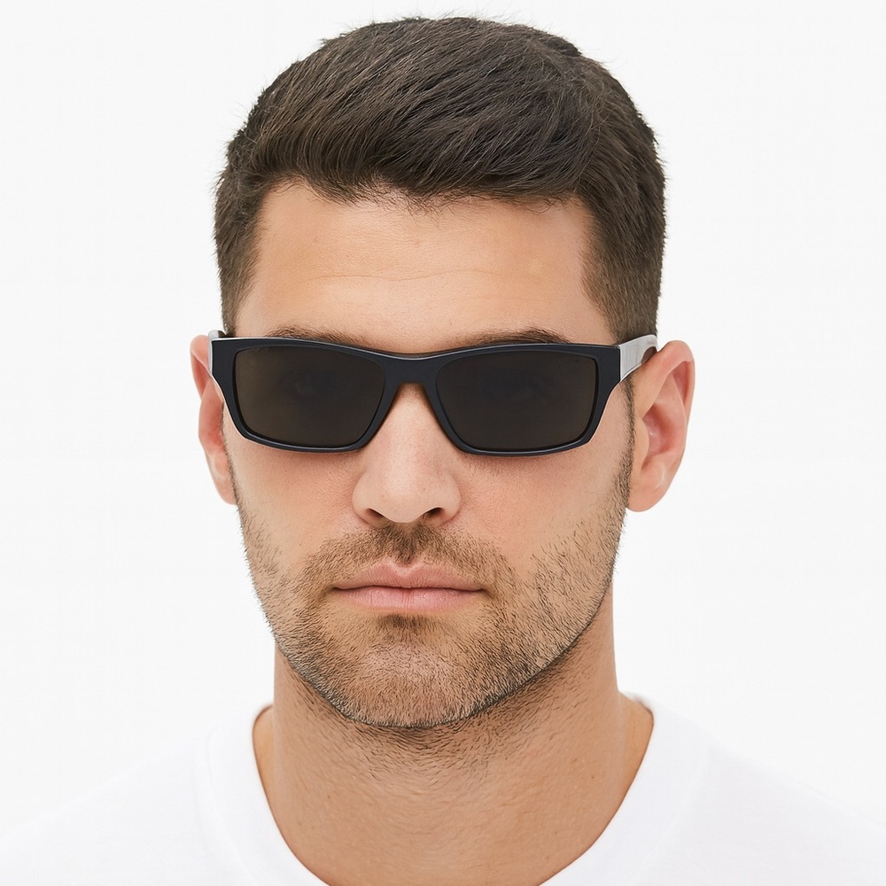Smith Rectangular Black Frame Men’s Sunglasses - image 1